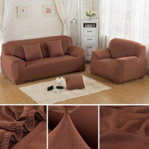 Fitted  Sofa Cover for 1 seater , 2 Seater , 3 Seater , 5 Seater , 6 Seater and 7 Seater Brown Colour