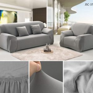 Fitted  Sofa Cover for 1 seater , 2 Seater , 3 Seater , 5 Seater , 6 Seater and 7 Seater Grey Colour