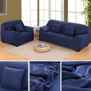 Fitted  Sofa Cover for 1 seater , 2 Seater , 3 Seater , 5 Seater , 6 Seater and 7 Seater Navy Blue Colour