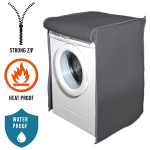 Gray Color Zip Open Close 100% Waterproof Front Loaded Washing Machine Cover (All Sizes Available)