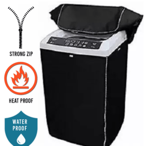 Black Colour 100% Waterproof Top Loaded Washing Machine Cover (All Sizes Available)