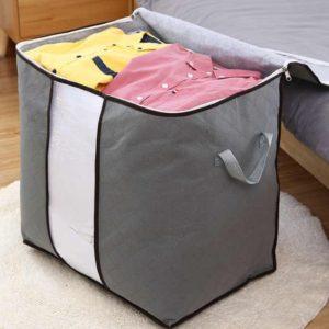 Large Storage Bag In Grey Color