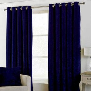 Window Curtain ,Plain Solid Color ,  Blue Colour, Pack of 1 (40×82 inch)