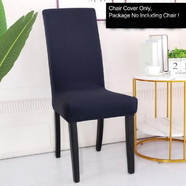 Dinning Table Chair Cover without arms, Dust resistant fabric, Washable- Blue Colour