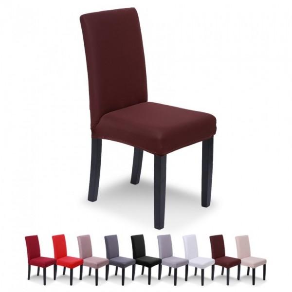 Dinning Table Chair Cover without arms, Dust resistant fabric, Washable- Brown Colour