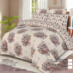 3 Piece Double Bed Sheet King Size