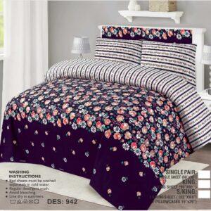 3 Piece Double Bed Sheet King Size