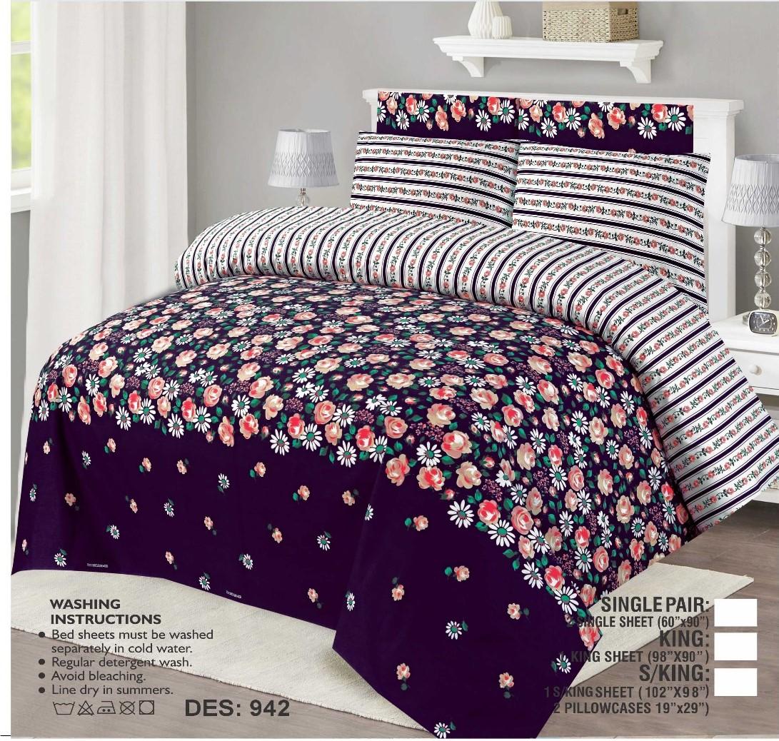 3 Piece Double Bed Sheet King Size