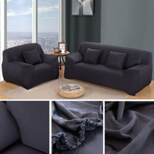 Fitted Sofa Cover -Black Colour